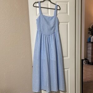 Altar'd State Blue and White Striped Dress